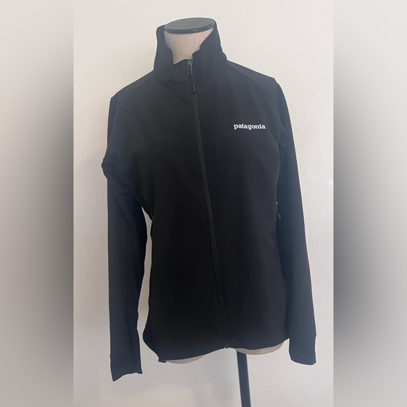 New Patagonia Jacket Womens S Black Adze Hybrid Soft Shell Full Zip Rare - Picture 2 of 6